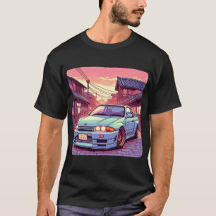 T-shirt Voiture Skyline GTR32 en ville japonaise