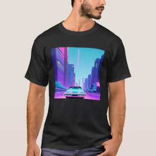 T-shirt Voiture synthwave outrun retrowave futuresynth sci