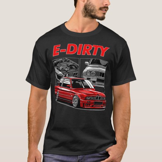 T-shirt Voiture Turbo Euro Stancée E30 (Devant)
