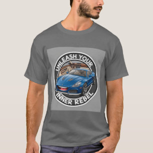 T-shirt Voiture Vintage Bleue