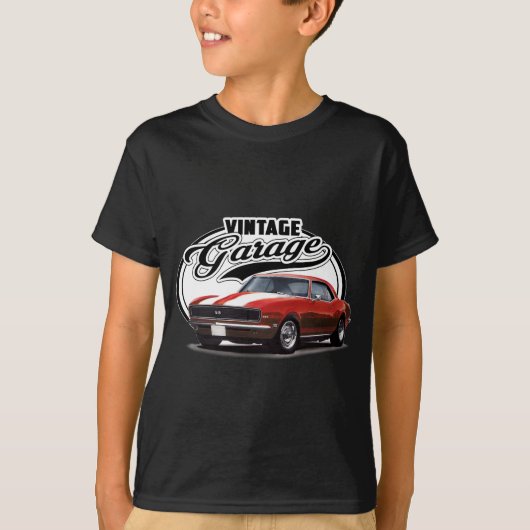 T-shirt Voiture vintage de muscle de garage (Devant)