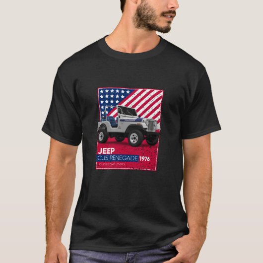 T-shirt Voitures classiques CJ5 Renegade 1976 (Devant)