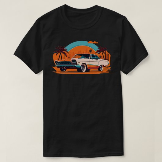 T-shirt Voitures classiques rétro (Design devant)