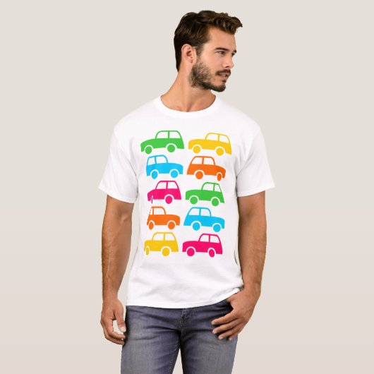 T-shirt Voitures colorées (Devant entier)