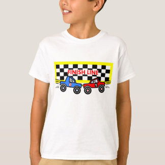 T-shirt Voitures de course de bande dessinée à la ligne