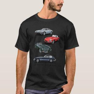 T-shirt Voitures de sport britanniques Classique Jaguars