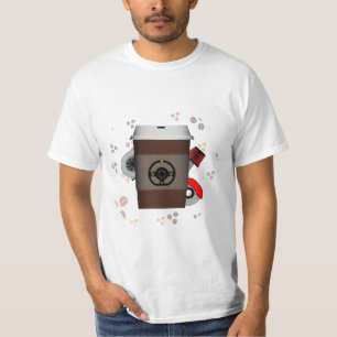 T-shirt Voitures et café