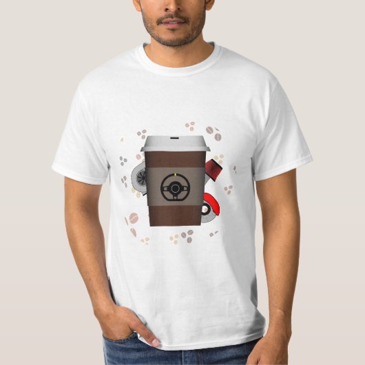 T-shirt Voitures et café (Devant)