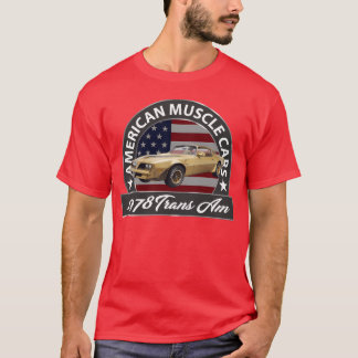 T-shirt Voitures musculaires américaines Vintage 1978 Amér