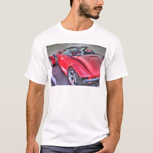 T-shirt Voitures rouges de voiture de cool de rôdeur de (Devant)