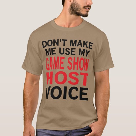 T-shirt Voix d'animateur de jeu télévisé rétro (Devant)