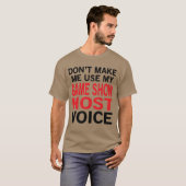 T-shirt Voix d'animateur de jeu télévisé rétro (Devant entier)