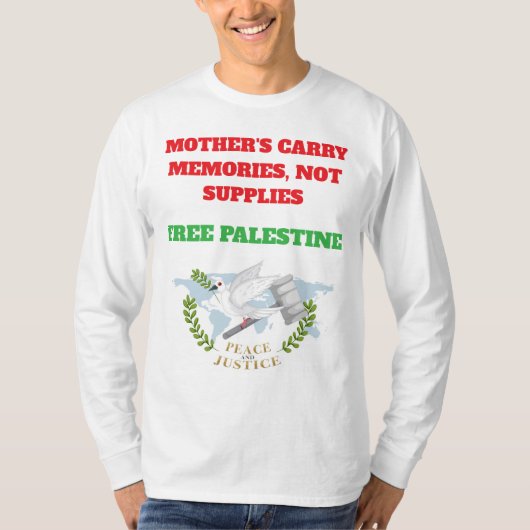T-shirt Voix de la Palestine - L'humanité pleure pour la j (Devant)