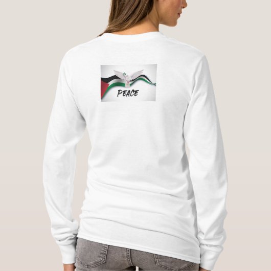 T-shirt Voix de la Palestine - L'humanité pleure pour la j (Dos)