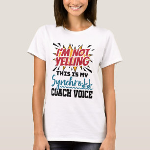 T-shirt Voix de l'entraîneur Synchro de natation synchroni