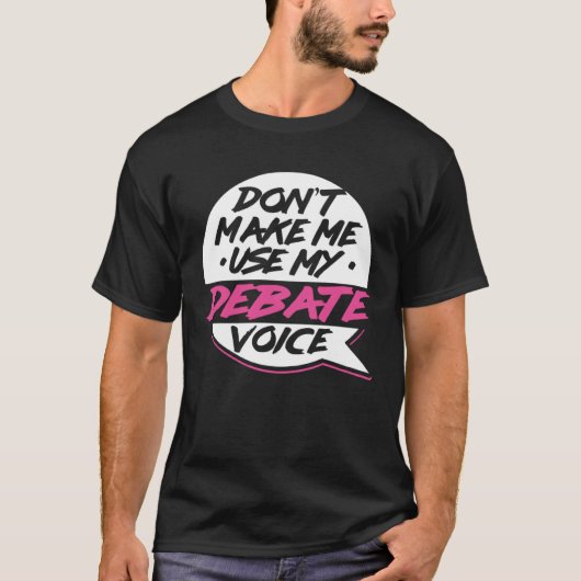 T-shirt Voix du débat  Discours de débat Orateur Oraison A (Devant)