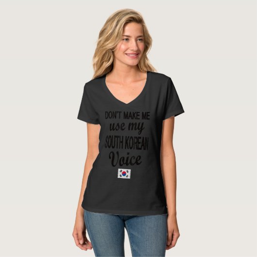 T-shirt Voix sud-coréenne Racines sud-coréennes (Devant entier)