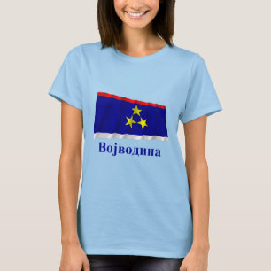 T-shirt Vojvodina agitant drapeau avec nom en serbe