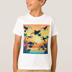T-shirt Vol de fantaisie : Les Toucans de dessin