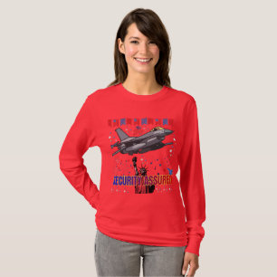 T-shirt Vol de liberté de l'aigle rouge vif