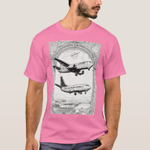 T-shirt Vol intemporel : Histoire de l'aviation noire et b