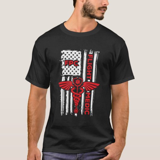 T-shirt Vol Medic American Flag Parade (Devant)