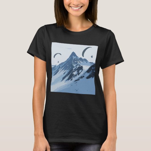 T-shirt Vol Paramotor Mountain Peak (Devant)