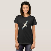 T-shirt Vol Seagull Oiseaux de mer Ailes large Cool ouvert (Devant entier)