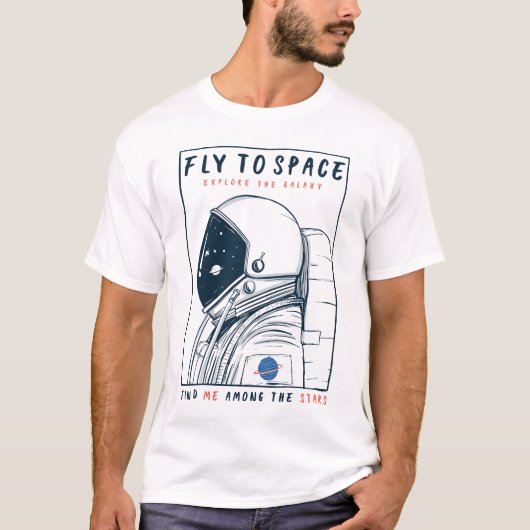 T-shirt Vol vers l'espace - Astronaut Exploration Design (Devant)