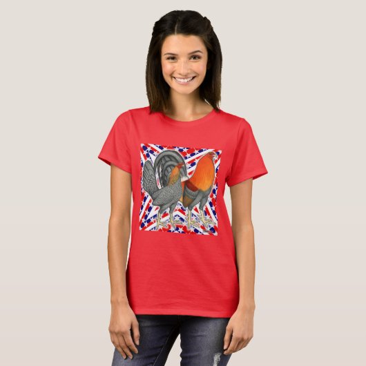 T-shirt Volailles de jeu Stars and Stripes (Devant entier)