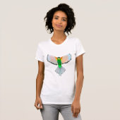 T-shirt volant coloré pour oiseaux (Devant entier)
