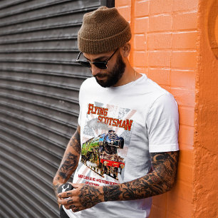 T-shirt Volant Scotsman Steam Train Anglais Locomotive
