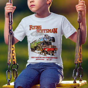 T-shirt Volant Scotsman Steam Train Anglais Locomotive