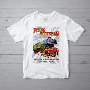 T-shirt Volant Scotsman Steam Train Anglais Locomotive