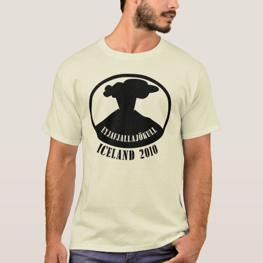 T-shirt Volcan 2010 de l'Islande (Devant)