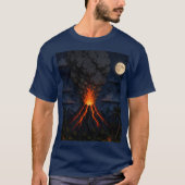T-shirt Volcan au clair de lune (Devant)