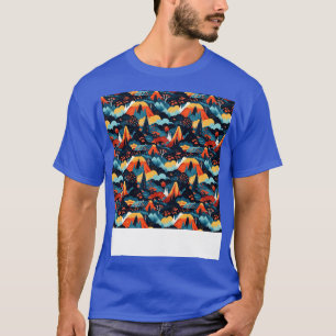 T-shirt Volcano Motif sans couture incendie Lava Magma