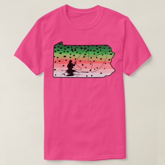 T-shirt Volée de truite arc-en-ciel Poisson Pennsylvanie S (Design devant)