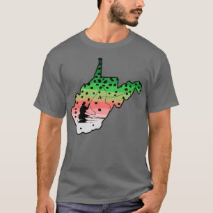 T-shirt Volée de truite arc-en-ciel Poisson Virginie-Occid