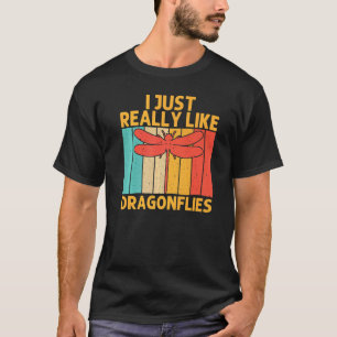 T-shirt Volée Dragon vintage Hommes Femme Dragonfly Insect