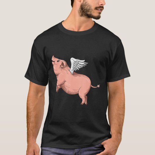T-shirt Voler Cochon Avec Ailes Voler Cochon Amateurs (Devant)
