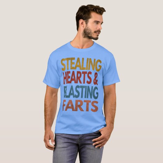 T-SHIRT VOLER DES CŒURS ET EXPLOSER DES PETS (Devant entier)