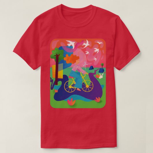 T-shirt voler en vélo (Design devant)