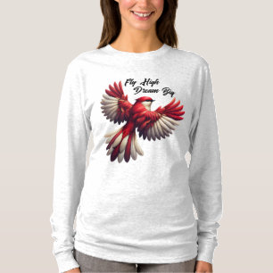 T-shirt Voler haut, rêve grand - Inspirationnel oiseau rou