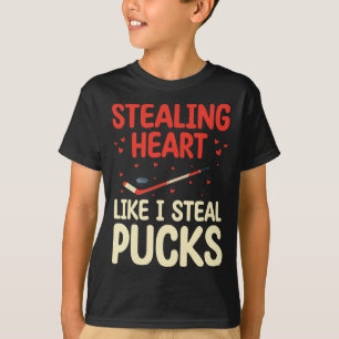 T-shirt Voler le cœur comme je vole des palets Funny Hocke