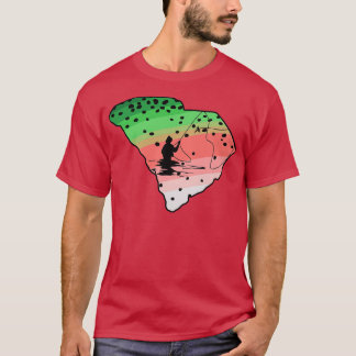 T-shirt Volet de truite arc-en-ciel Poisson de la Caroline