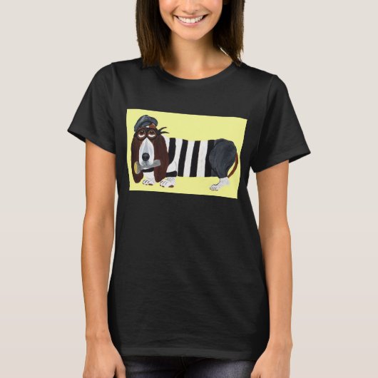 T-shirt Voleur Basset Hound (Devant)