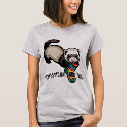 T-shirt Voleur de chaussettes professionnel (Devant)