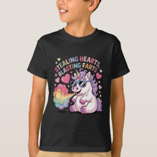 T-shirt Voleur de cœurs pets explosifs licorne de la Saint