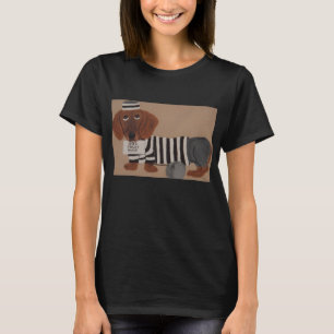 T-shirt Voleur de friandises pour Dachshund en prison